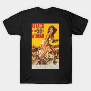 Classic Science Fiction Movie Poster - Attack of the 50ft Woman T-Shirt